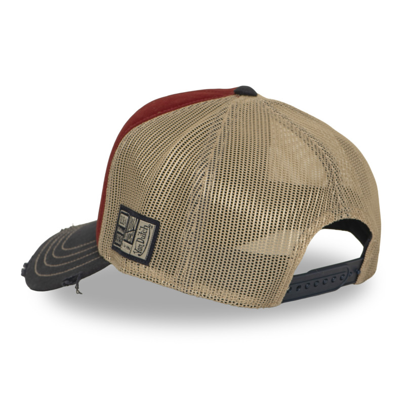 Casquette trucker filet effet usé avec print Crew Electrics | Von Dutch
