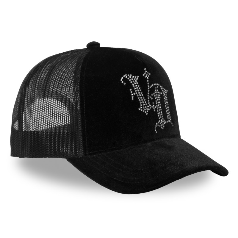 Casquette baseball Velvet avec logo en Strass Royal | Von Dutch