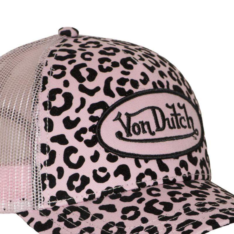 Casquette baseball Velvet avec print et broderie Leopard Rose | Von Dutch