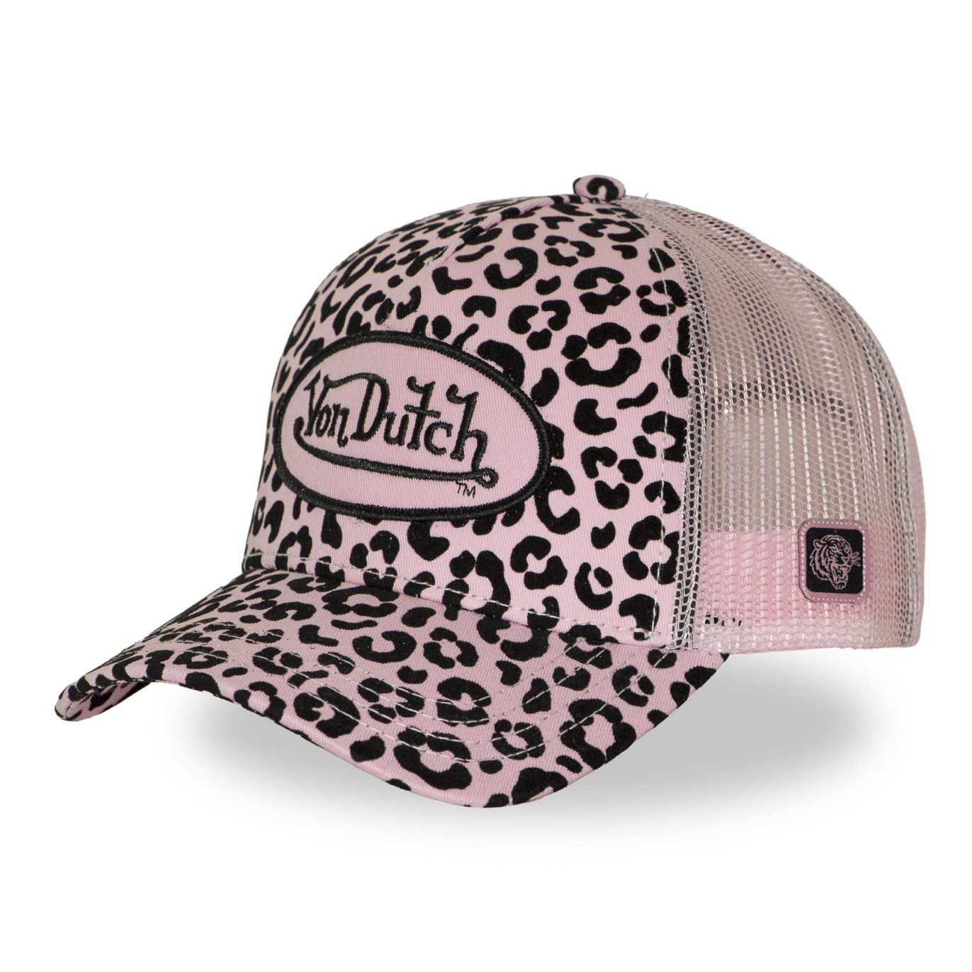 Casquette baseball Velvet avec print et broderie Leopard Rose | Von Dutch