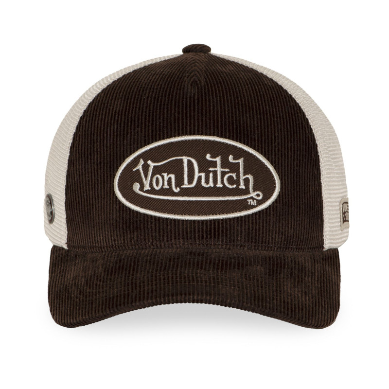 Casquette baseball premium filet en velours côtelé et patch | VonDutch