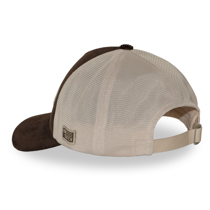 Casquette baseball premium filet en velours côtelé et patch | VonDutch