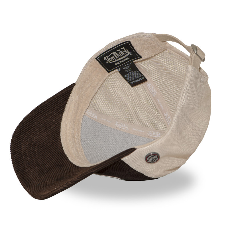 Casquette baseball premium filet en velours côtelé et patch | VonDutch