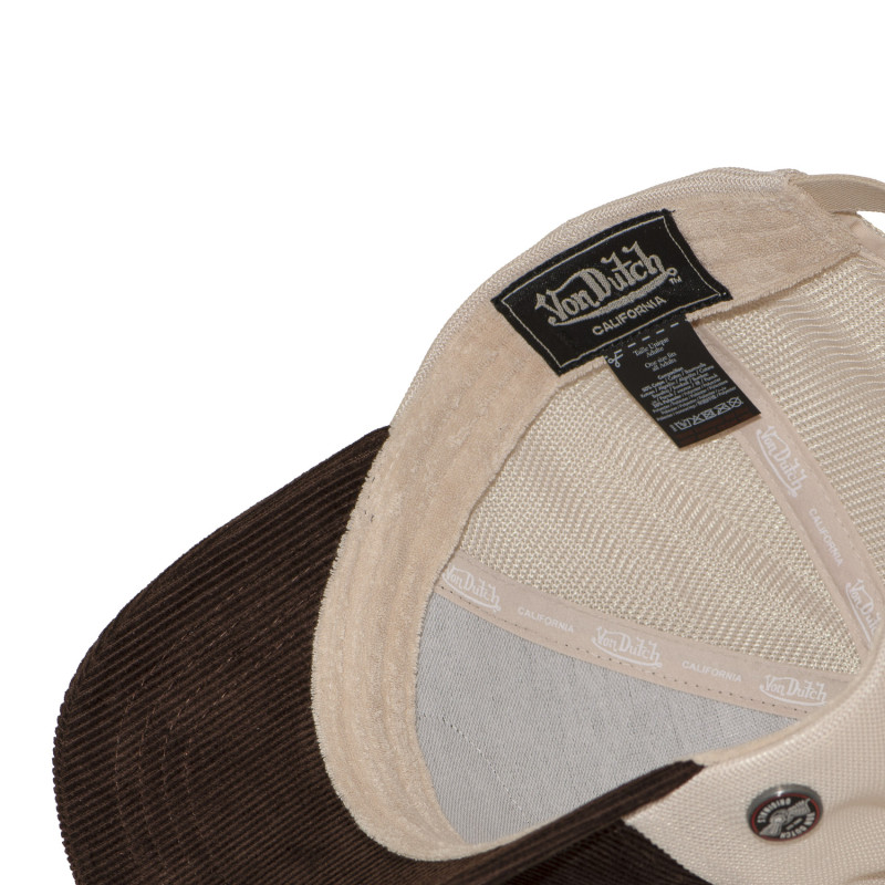 Casquette baseball premium filet en velours côtelé et patch | VonDutch