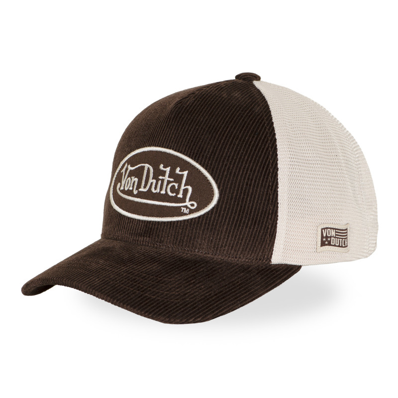 Casquette baseball premium filet en velours côtelé et patch | VonDutch
