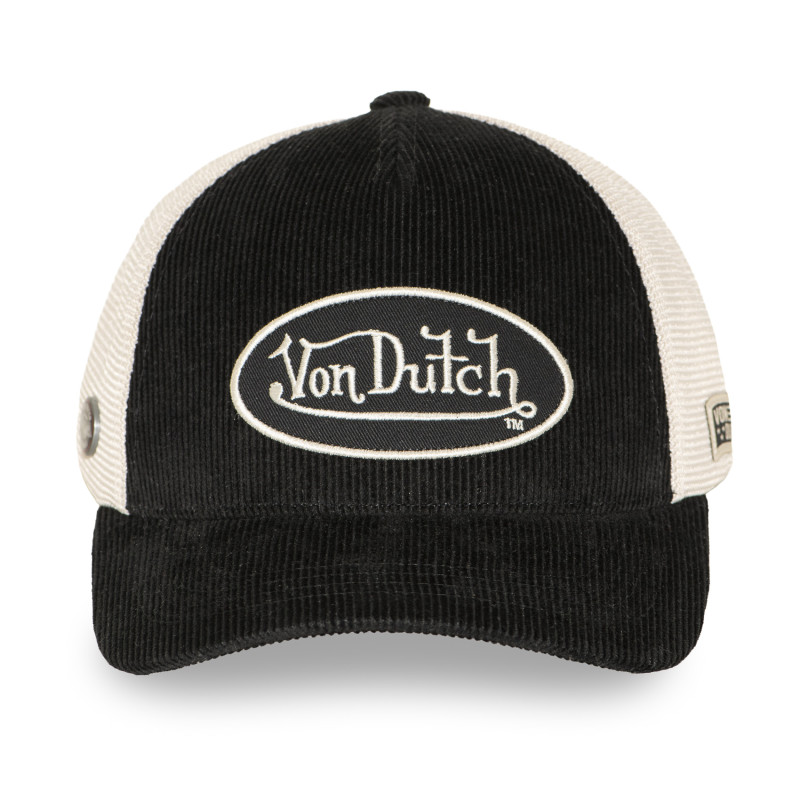 Casquette baseball premium filet en velours côtelé et patch | VonDutch