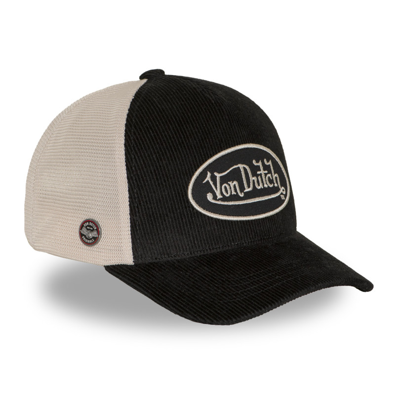 Casquette baseball premium filet en velours côtelé et patch | VonDutch