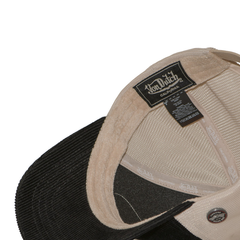 Casquette baseball premium filet en velours côtelé et patch | VonDutch