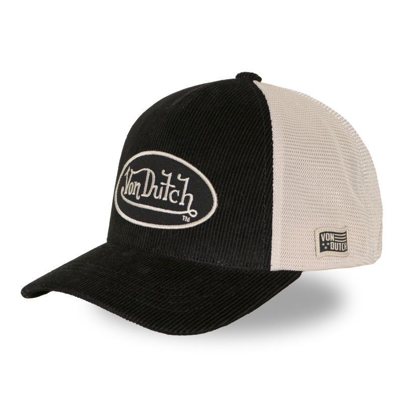 Casquette baseball premium filet en velours côtelé et patch | VonDutch