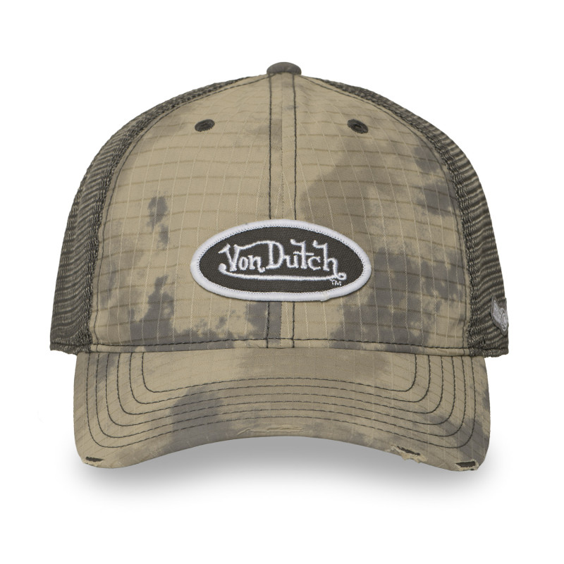 Casquette baseball filet en ripstop effet usé avec patch Mac kamo | VonDutch