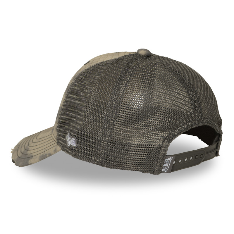 Casquette baseball filet en ripstop effet usé avec patch Mac kamo | VonDutch