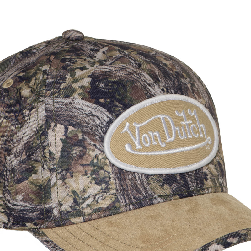 Casquette baseball imprimée nature avec patch Real Kamo | VonDutch