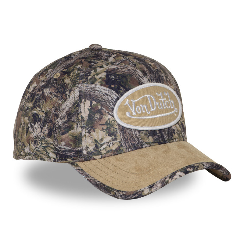 Casquette baseball imprimée nature avec patch Real Kamo | VonDutch