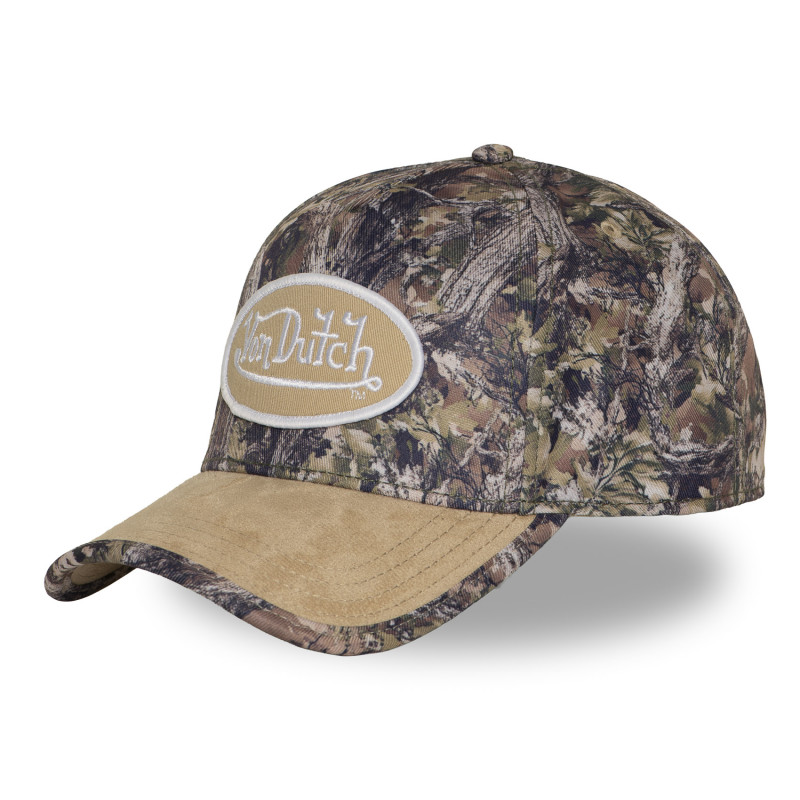 Casquette baseball imprimée nature avec patch Real Kamo | VonDutch