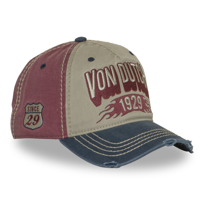 Casquette baseball avec broderie et effet usé Retro Denim