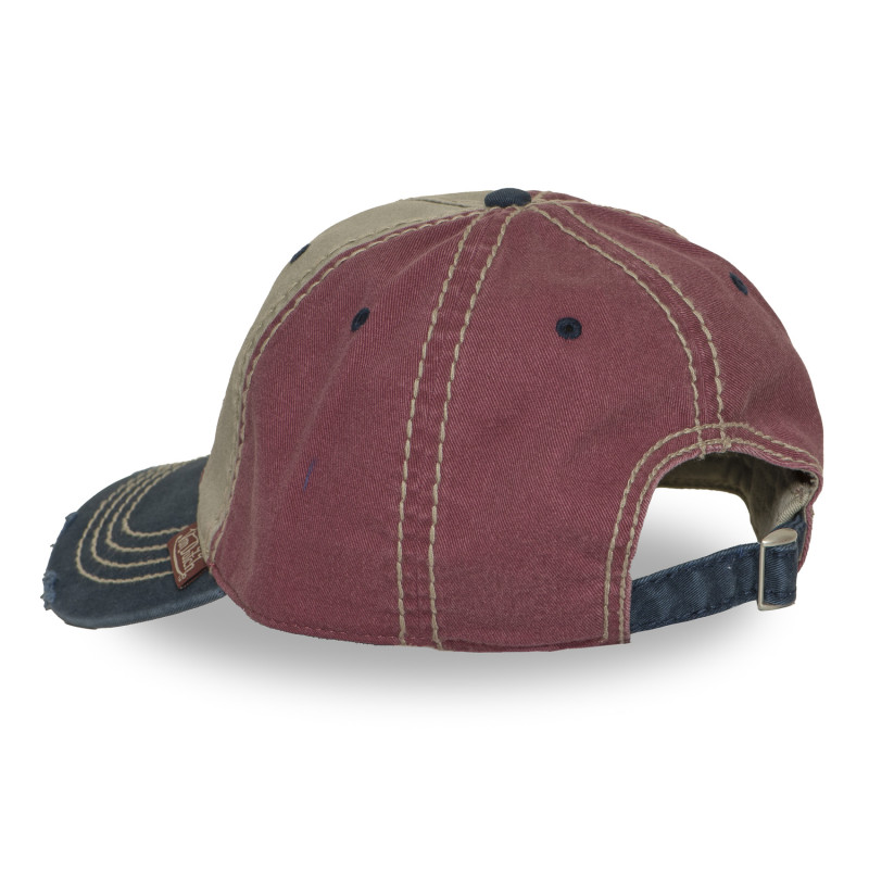 Casquette baseball avec broderie et effet usé Retro Denim