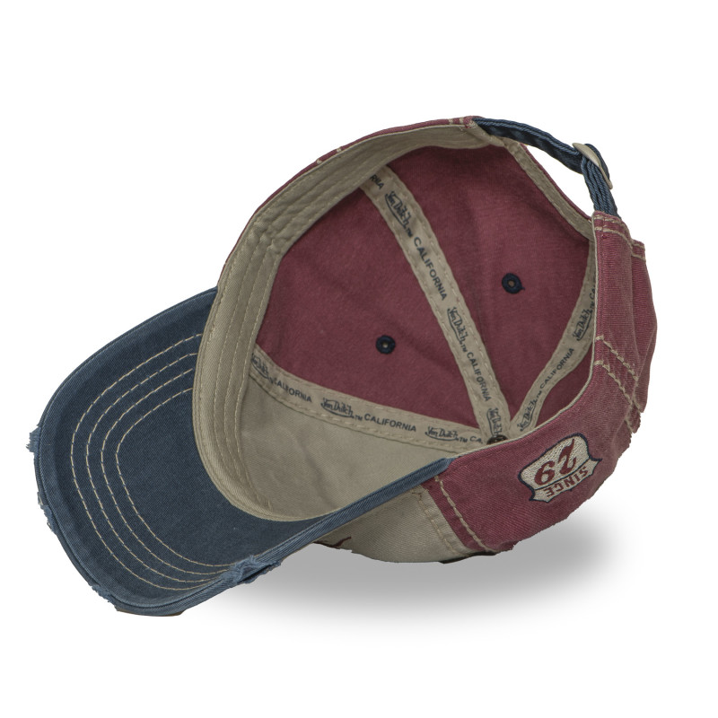 Casquette baseball avec broderie et effet usé Retro Denim