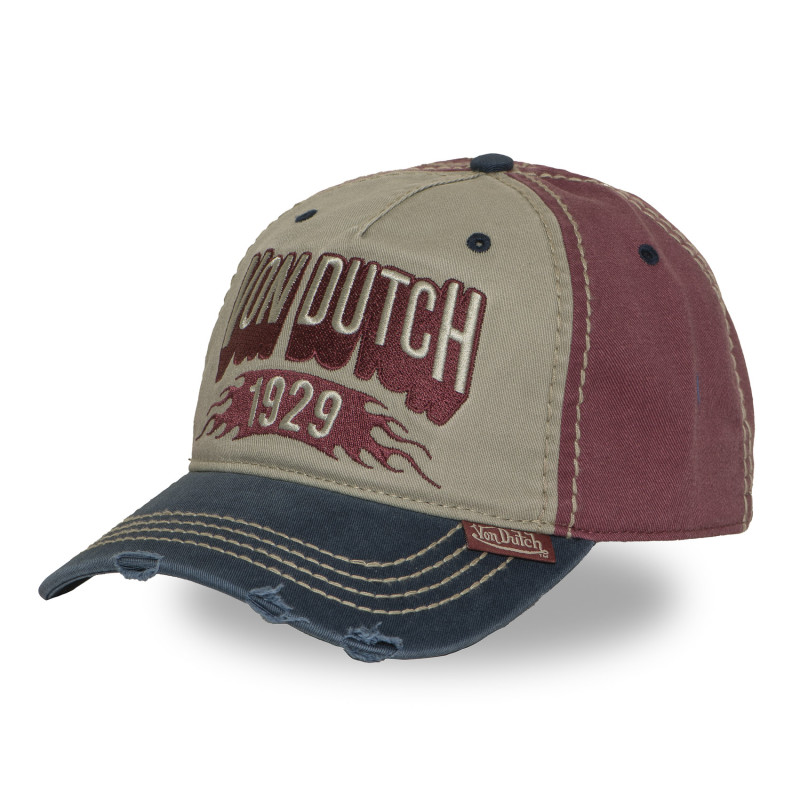 Casquette baseball avec broderie et effet usé Retro Denim