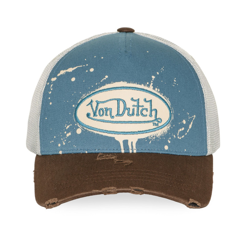 Casquette baseball effet usé avec broderie et print Tag Blue