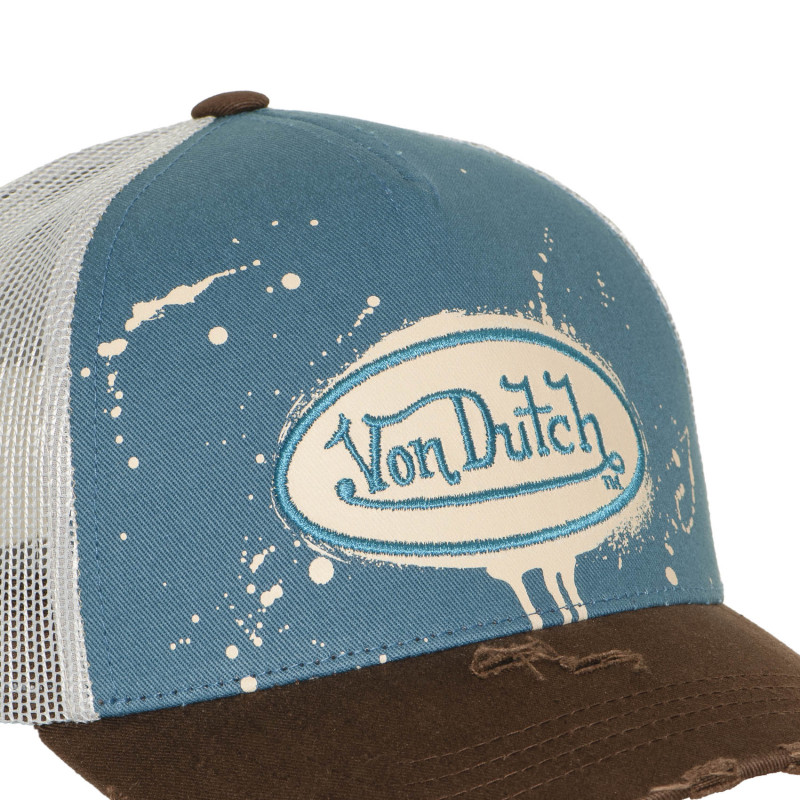 Casquette baseball effet usé avec broderie et print Tag Blue
