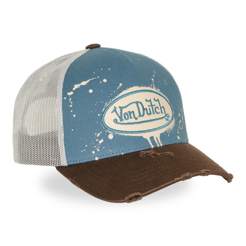 Casquette baseball effet usé avec broderie et print Tag Blue