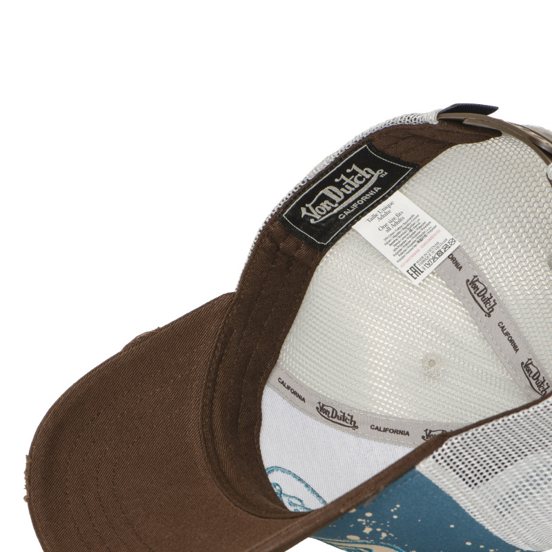 Casquette baseball effet usé avec broderie et print Tag Blue