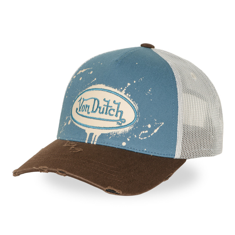 Casquette baseball effet usé avec broderie et print Tag Blue
