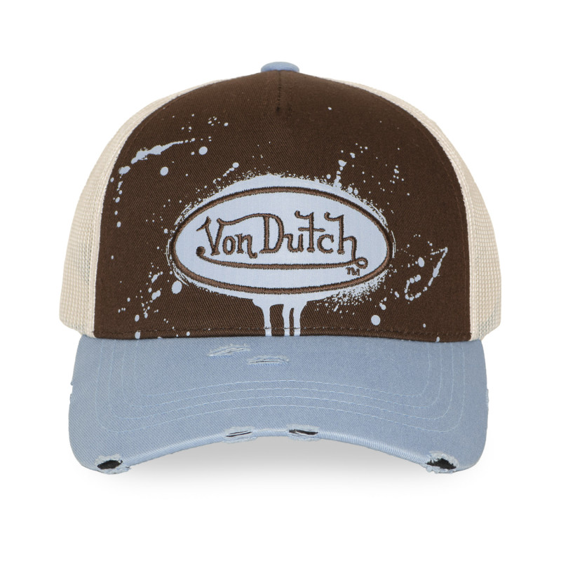 Casquette baseball effet usé avec broderie et print  Tag04