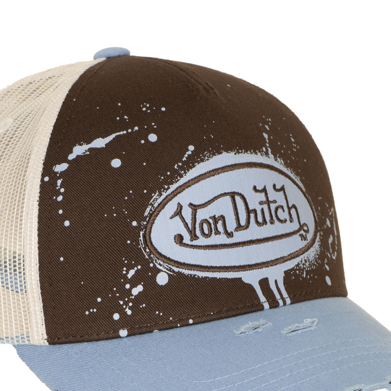 Casquette baseball effet usé avec broderie et print  Tag04