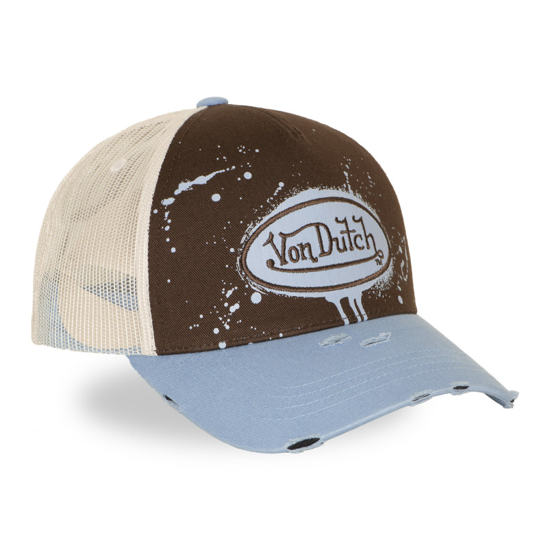 Casquette baseball effet usé avec broderie et print  Tag04