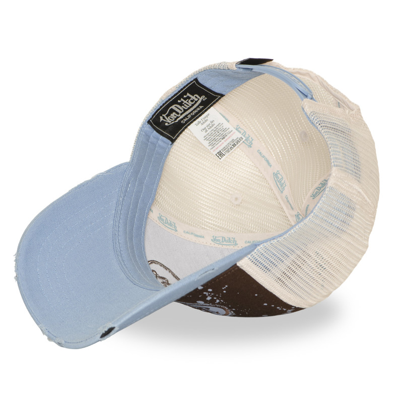 Casquette baseball effet usé avec broderie et print  Tag04