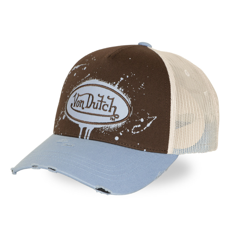 Casquette baseball effet usé avec broderie et print  Tag04