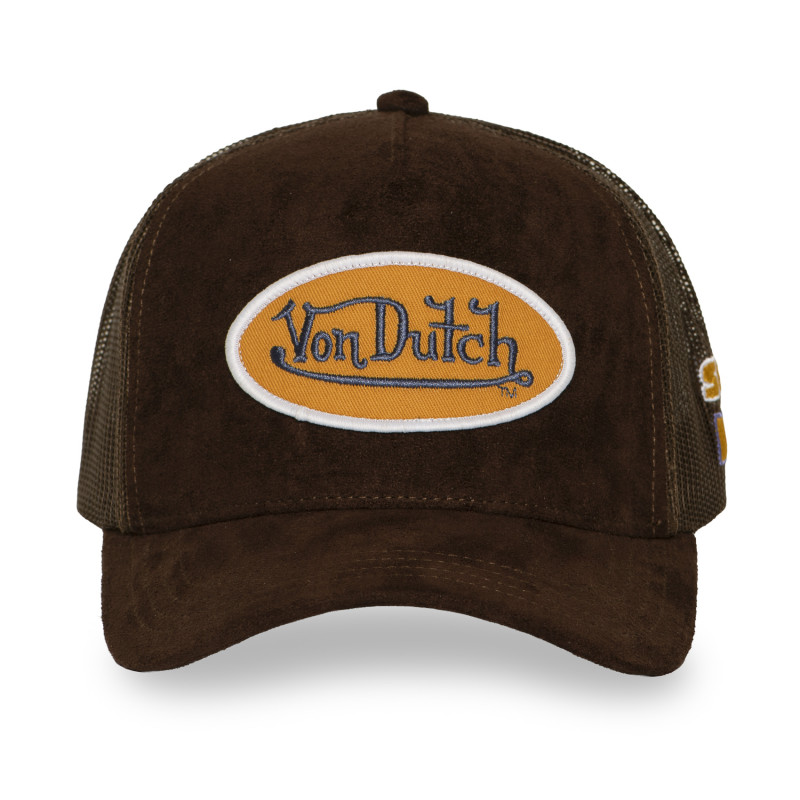 Casquette trucker filet en suédine avec patch | VonDutch