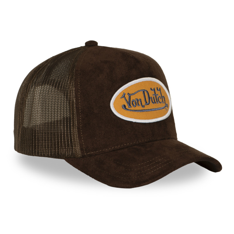 Casquette trucker filet en suédine avec patch | VonDutch