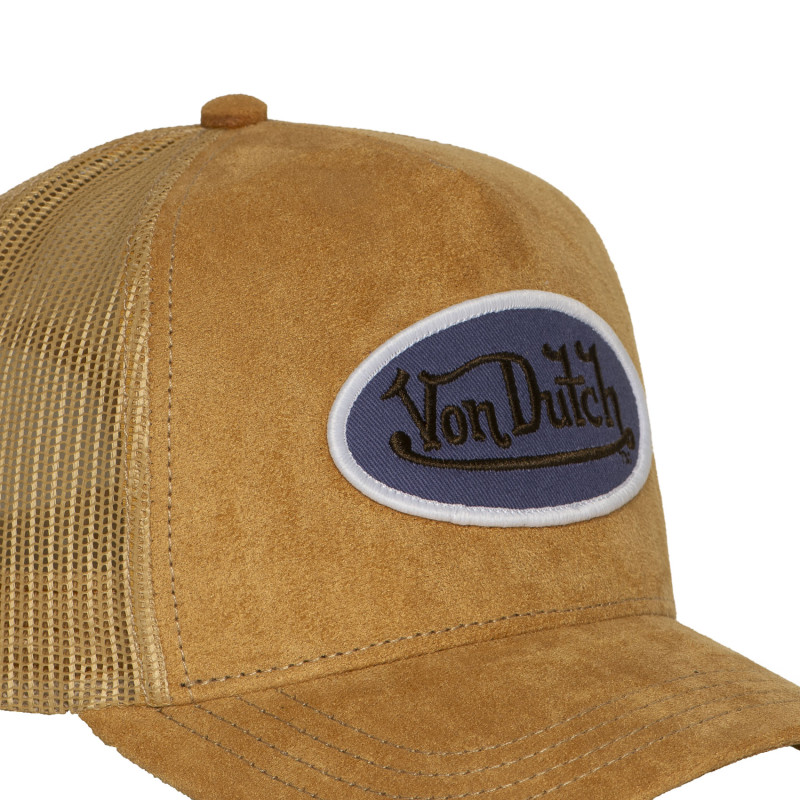 Casquette trucker filet en suédine avec patch | VonDutch