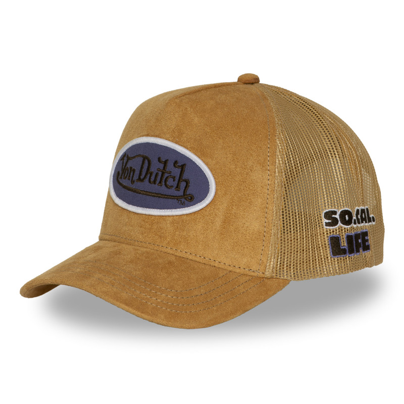 Casquette trucker filet en suédine avec patch | VonDutch