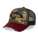Casquette trucker filet effet usé avec patch et print | VonDutch