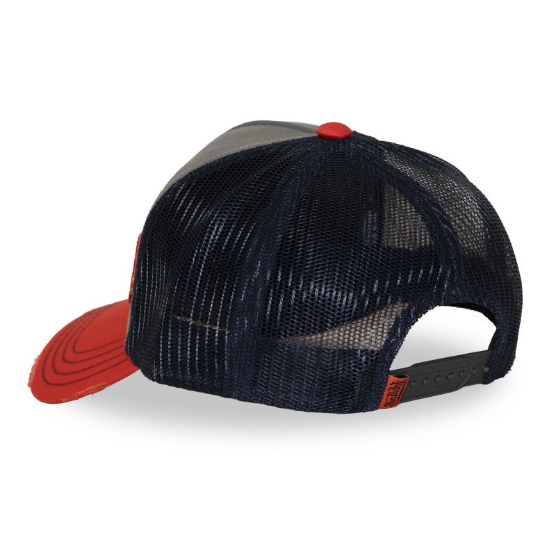 Casquette trucker filet effet usé avec patch et print | VonDutch