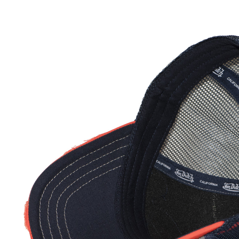 Casquette trucker filet effet usé avec patch et print | VonDutch
