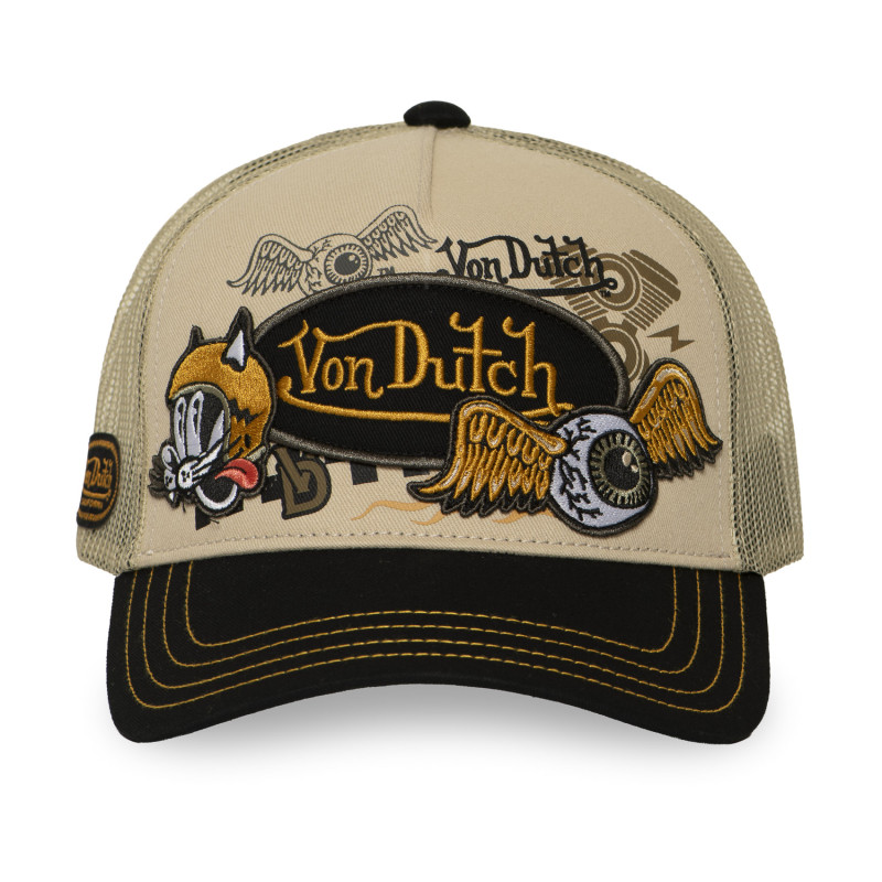 Casquette trucker filet avec patch et print | VonDutch