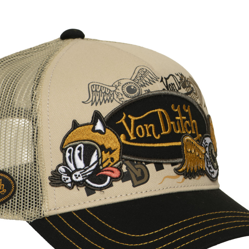 Casquette trucker filet avec patch et print | VonDutch
