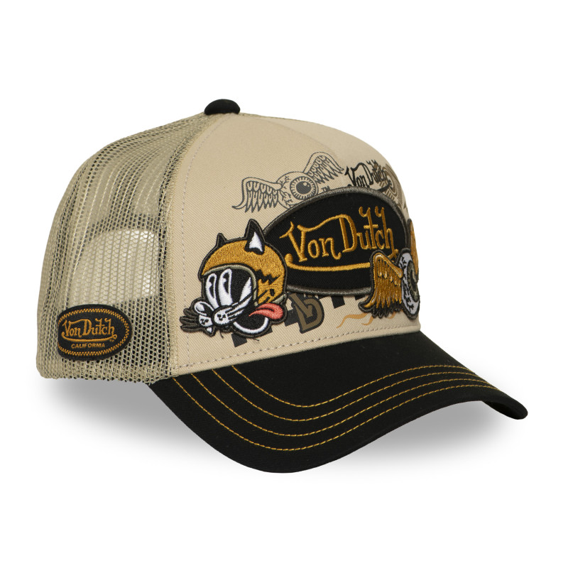 Casquette trucker filet avec patch et print | VonDutch