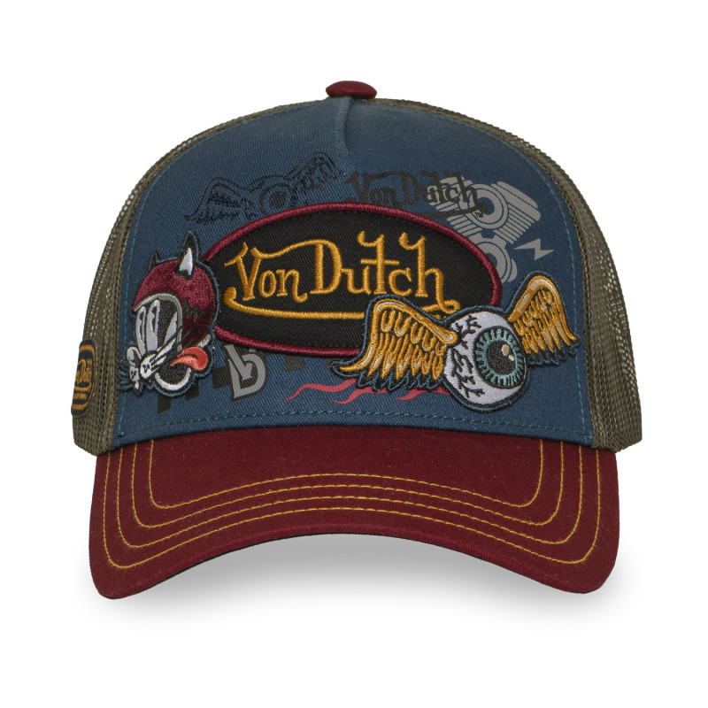 Casquette trucker filet avec patch et print | VonDutch