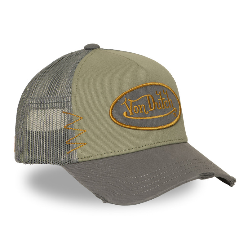 Casquette trucker avec filet effet usé avec filet et patch | VonDutch
