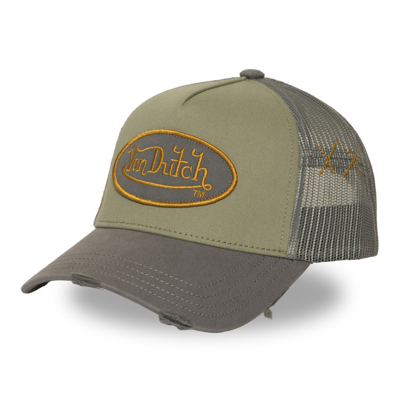 Casquette trucker avec filet effet usé avec filet et patch | VonDutch