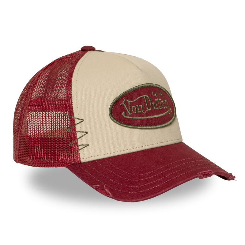 Casquette trucker avec filet effet usé avec filet et patch | VonDutch