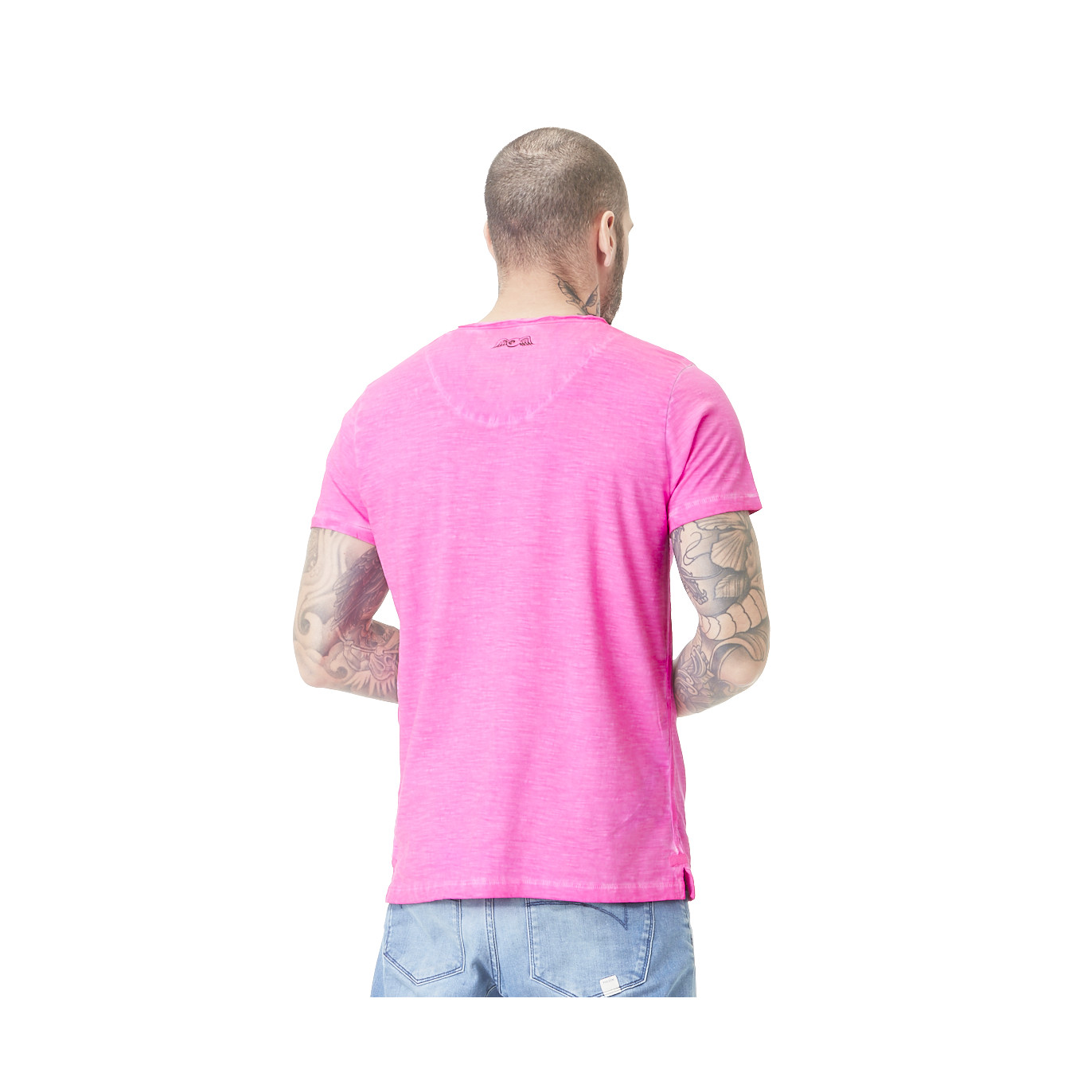 T-shirt homme col V Neon Pink | Homme - Vondutch