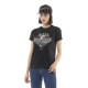 Tee Shirt Noir coupe Régular Col rond effet Délavé MOTOR | Femme - Vondutch