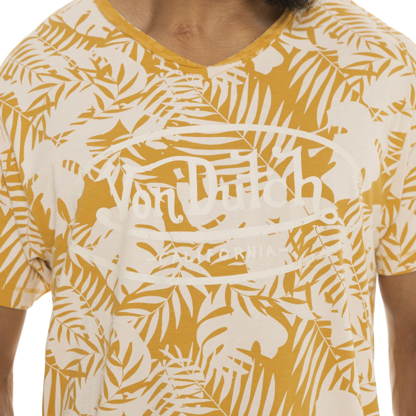 Tee Shirt Or coupe Régular Col V effet Flammé RON | Homme - Vondutch