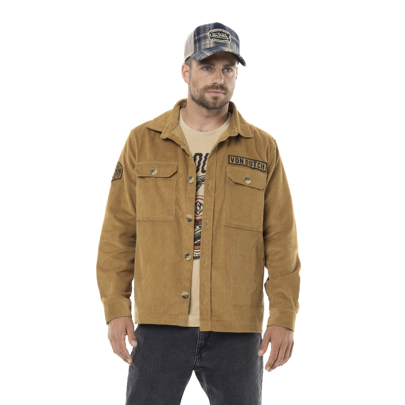Surchemises homme en velours côtelé avec patchs 1929 | Homme - Vondutch